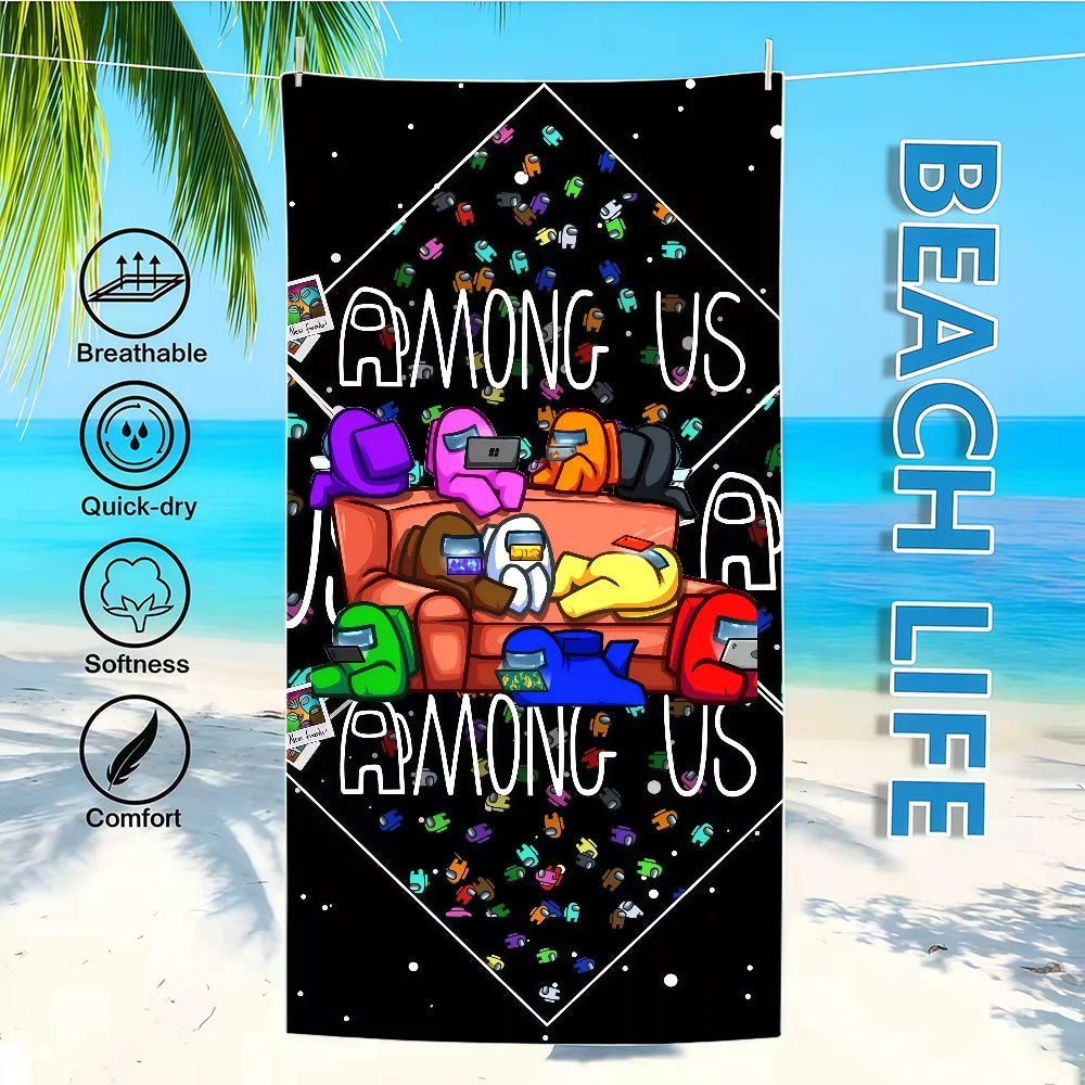 Among Us Quick-Dry Beach Towel | Pool, Travel & Camping