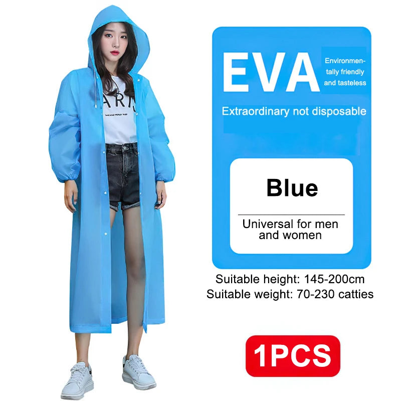 Ultra-Light Packable Rain Poncho | Reusable EVA Rainwear