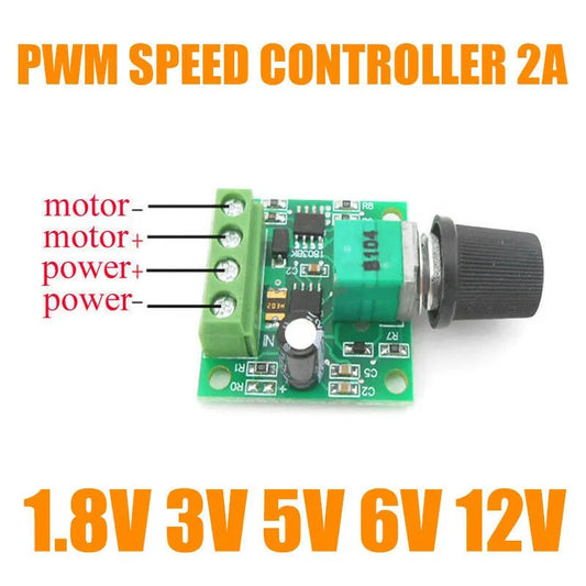 DC 1.8V–15V PWM Motor Speed Controller | Adjustable Driver Motor Speed Controller Oasis Select Default Title