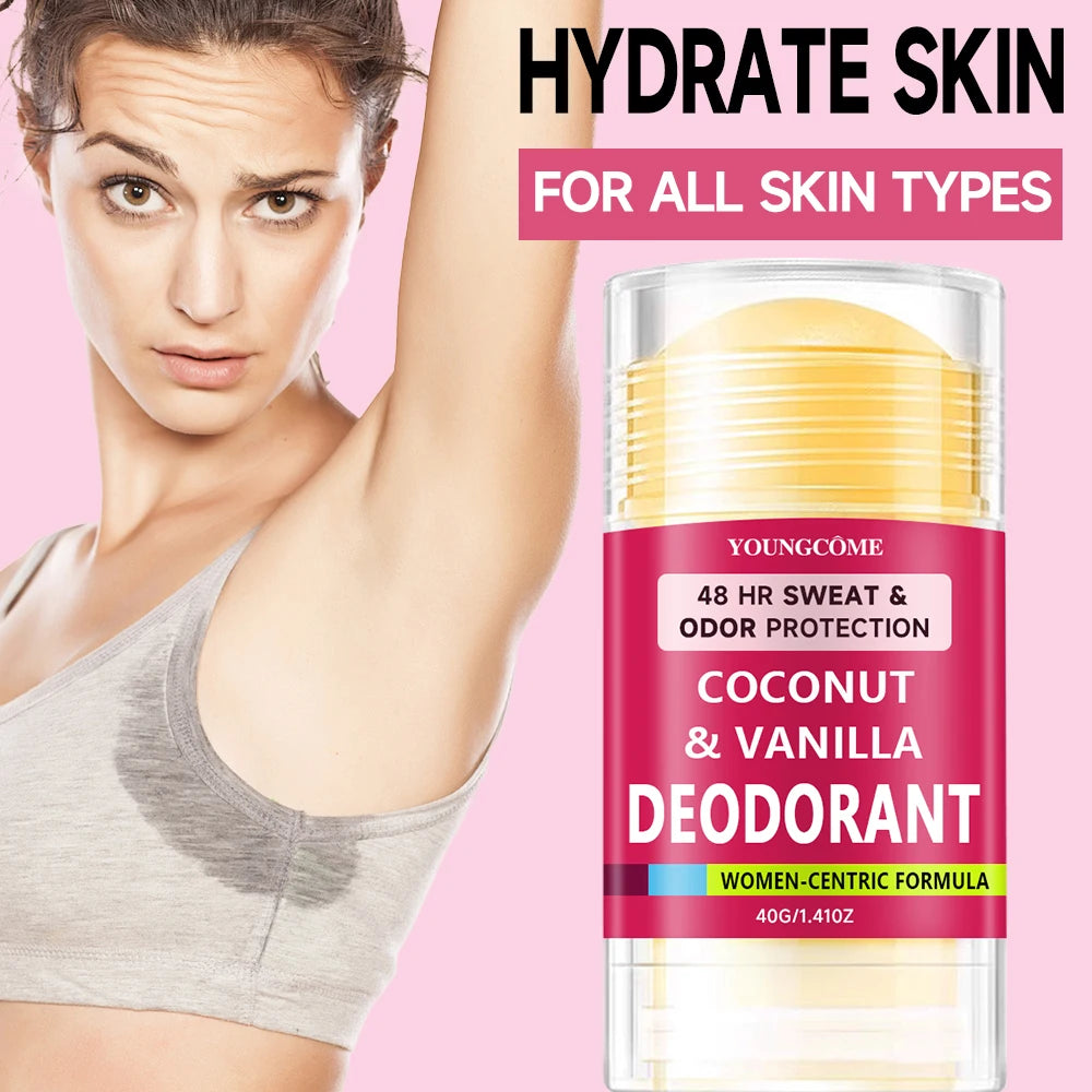 YOUNGCOME Women's Deodorant with Coconut & Vanilla Stick - Antiperspirant & Odor Protection Deodorant Stick for All-Day Freshnes Peaceful Pleasures Health and Wellness