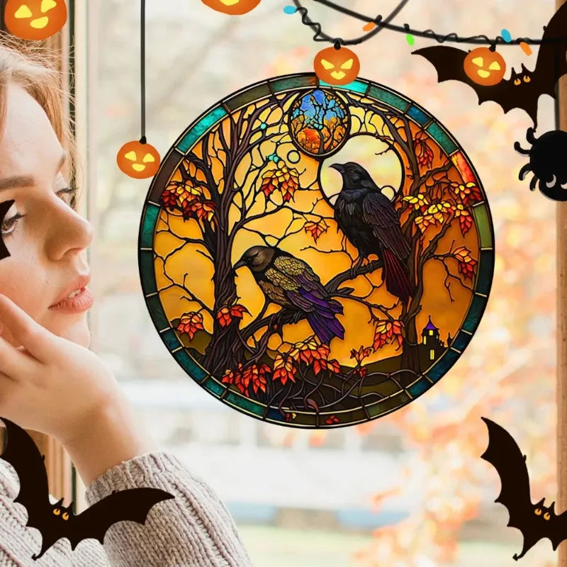 Halloween PVC Static Window Decals – Castle & Cat Clings