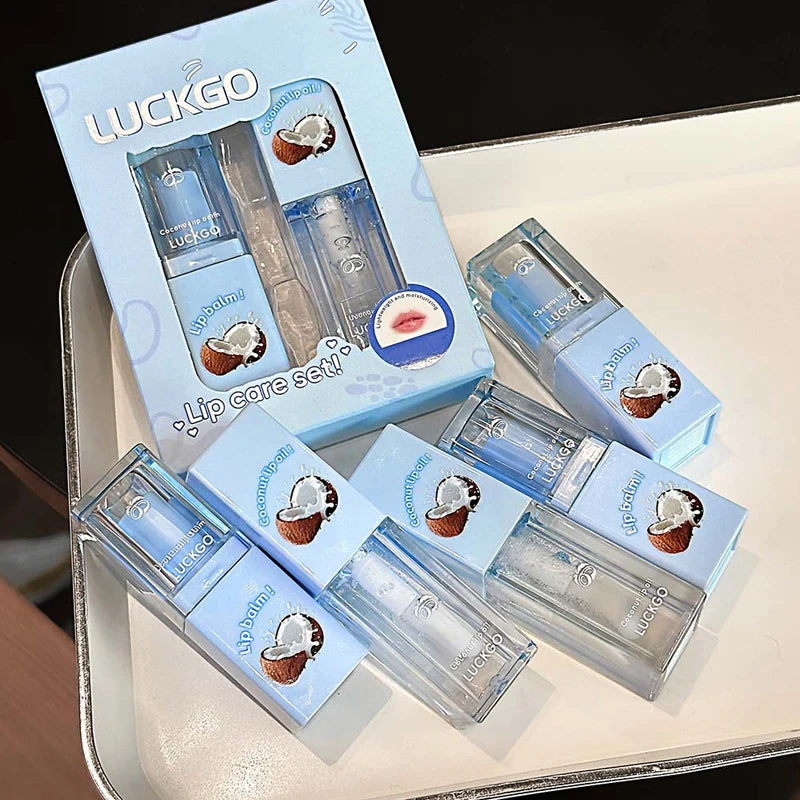 Coconut Lip Care Set – Lip Balm, Lip Oil & Night Treatment