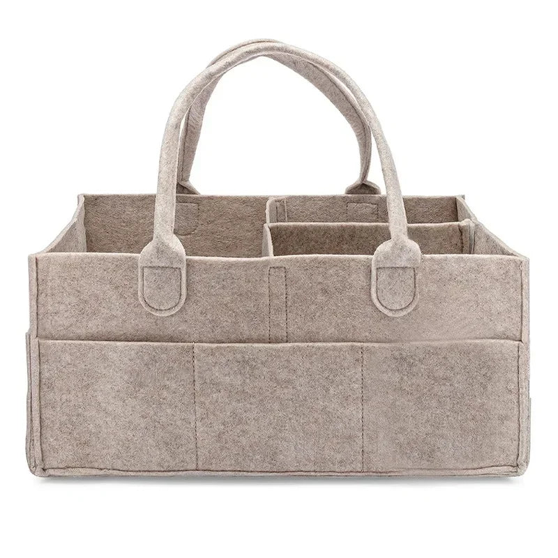 Large Felt Diaper Caddy Organizer | Baby Storage Bag