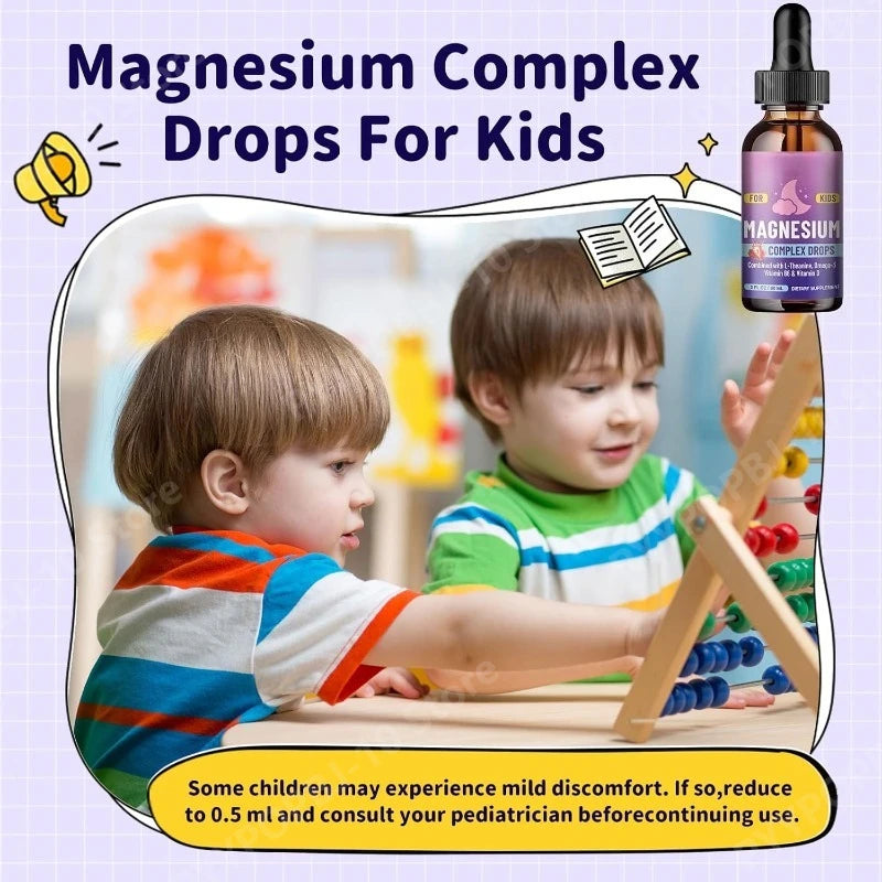 Kids Magnesium Glycinate Liquid Drops | Sleep & Calm, 2 fl oz