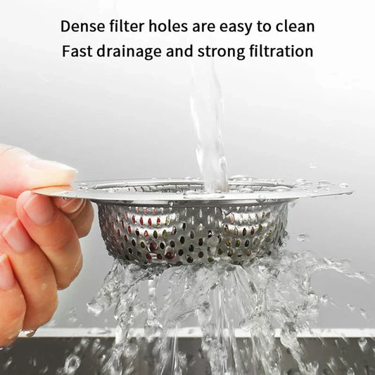 Stainless Steel Drain Hair Catcher Sink & Shower Filter Mesh Drain Hair Catcher Peaceful Pleasures Health and Wellness