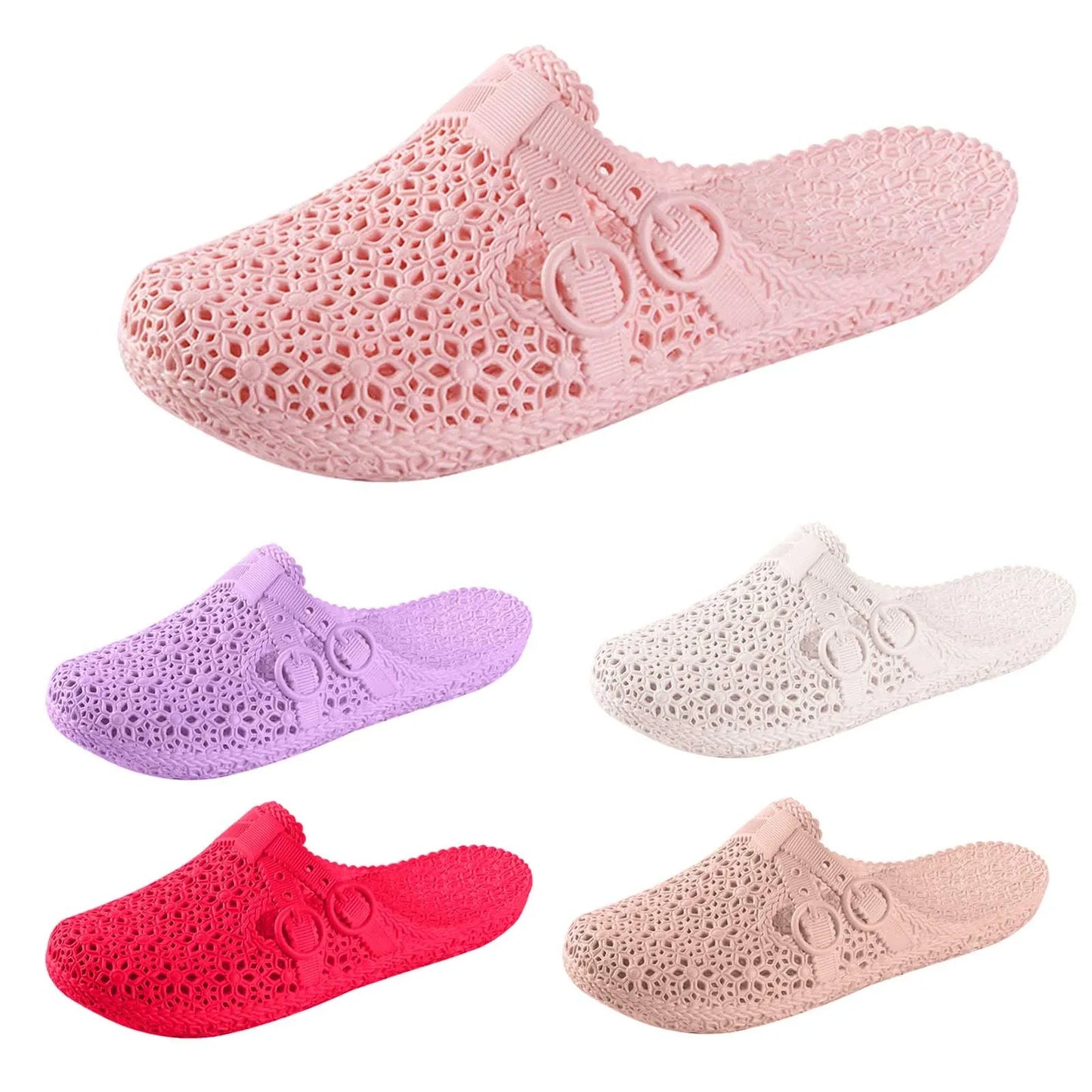 Wrapped Toe Breathable Slippers Women Summer Outer Wear Hole Shoes Home Fashion Casual Hollow Out Slip On Buckle Slipper Female Peaceful Pleasures Health and Wellness