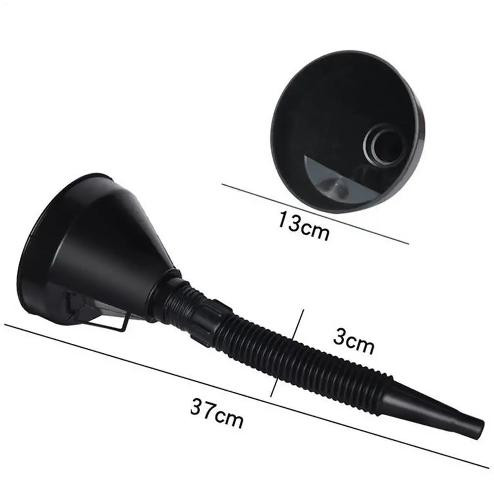 Telescopic Car Funnel Spill-Proof Oil Changing Tool & Mesh Strainer