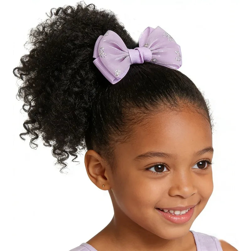 Kids Afro Puff Bun Hair Extension | Curly Synthetic Ponytail Kids Hair Extension Peaceful Pleasures Health and Wellness