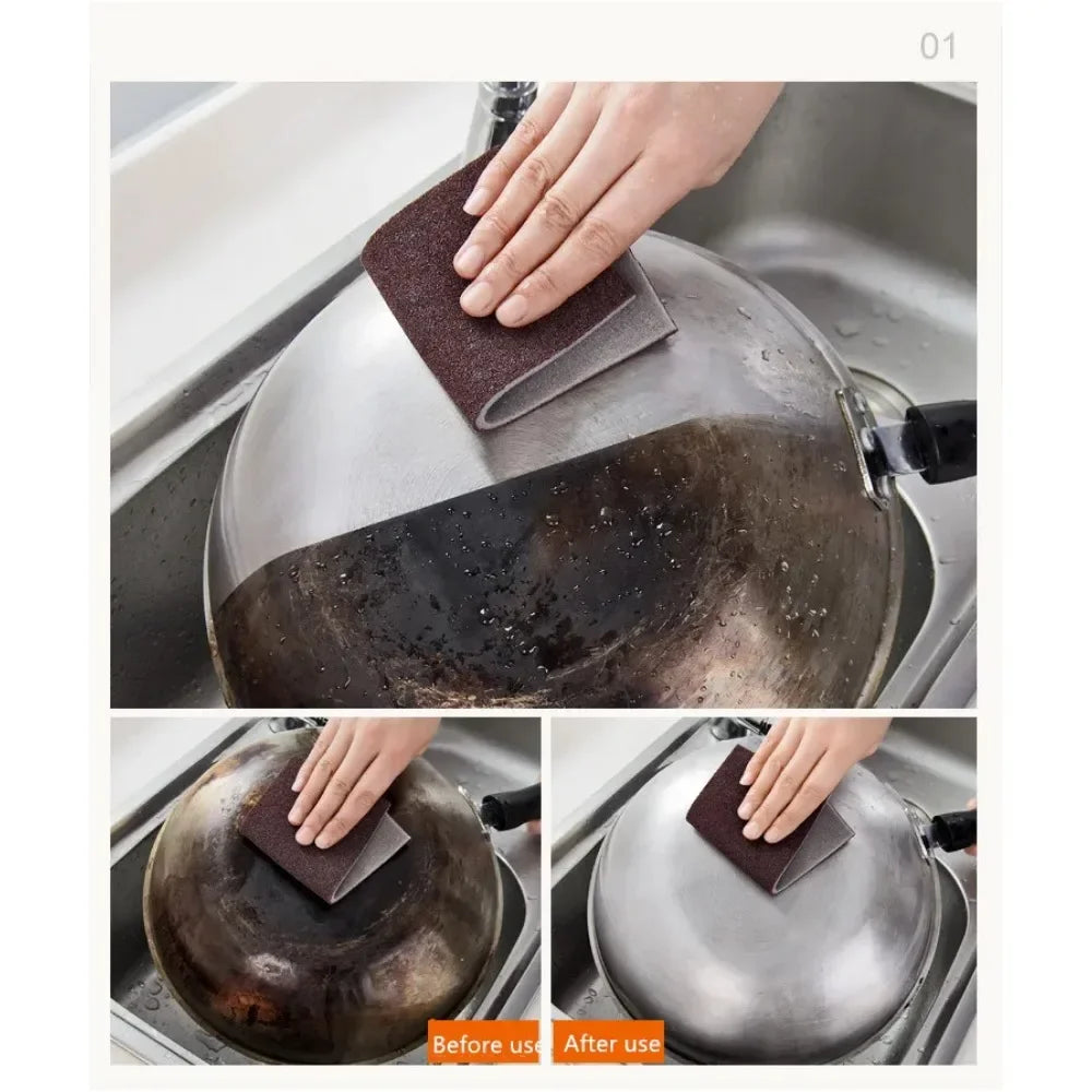 Nano Carborundum Kitchen Scouring Sponge Set | 5 or 10 Pcs