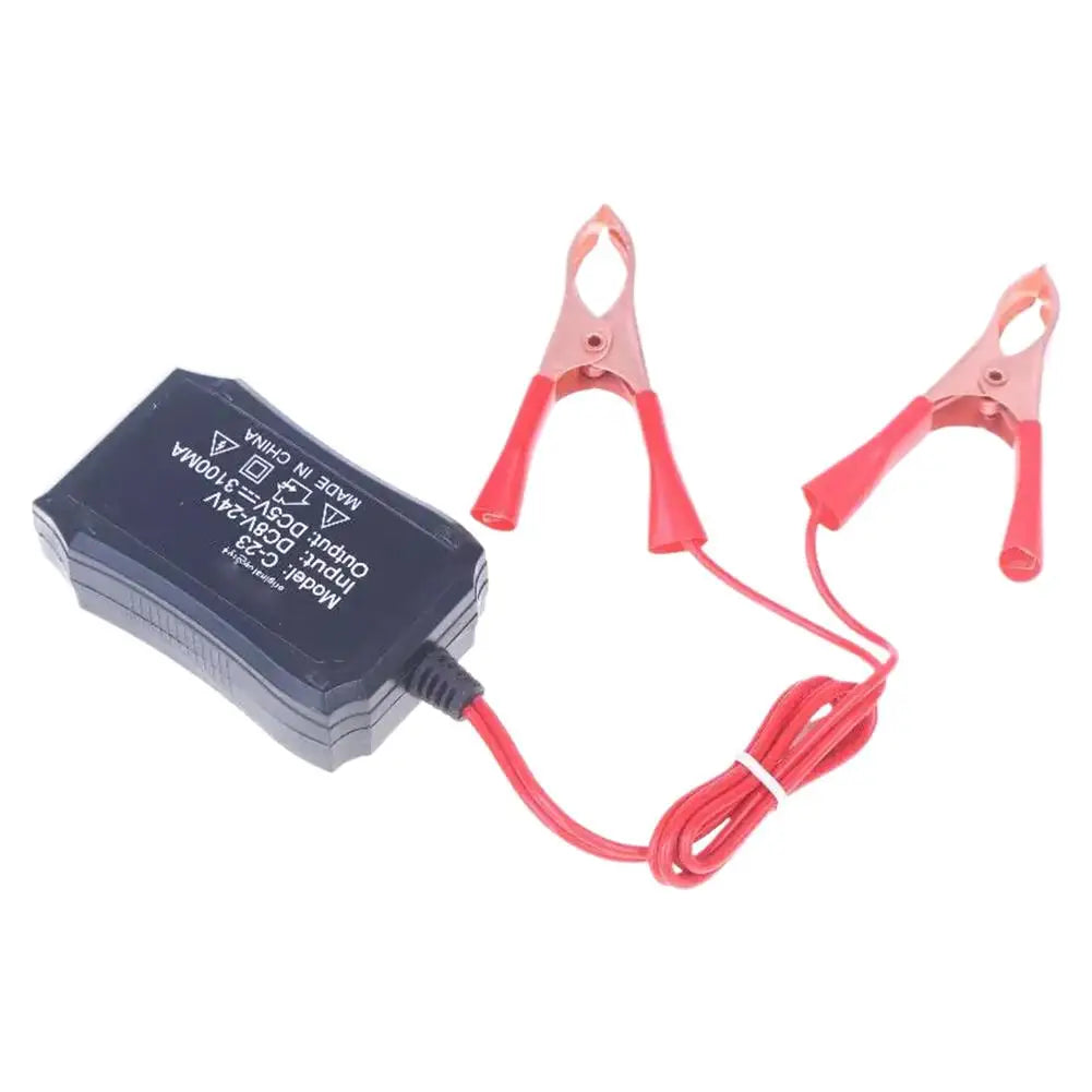 8V-24V Power Adapter Converter USB Interface With Battery Clip Outdoor Emergency Power Adapter For Phone LED Light Peaceful Pleasures Health and Wellness A