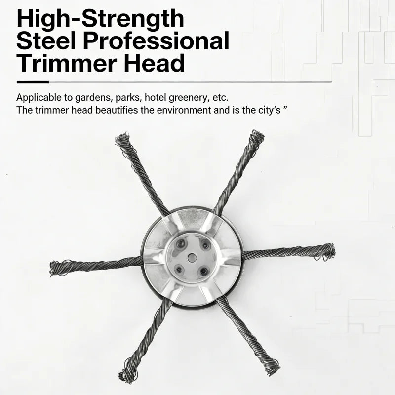 Steel Wire Wheel Weed Brush Trimmer Head – Moss & Rust Removal
