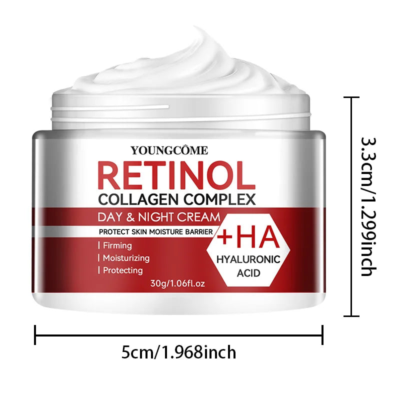 Retinol Collagen Facial Care Moisturizing Cream Deep Hydration Suitable for dry Aging Face Cream Moisturizing Skin Repair Peaceful Pleasures Health and Wellness 30G