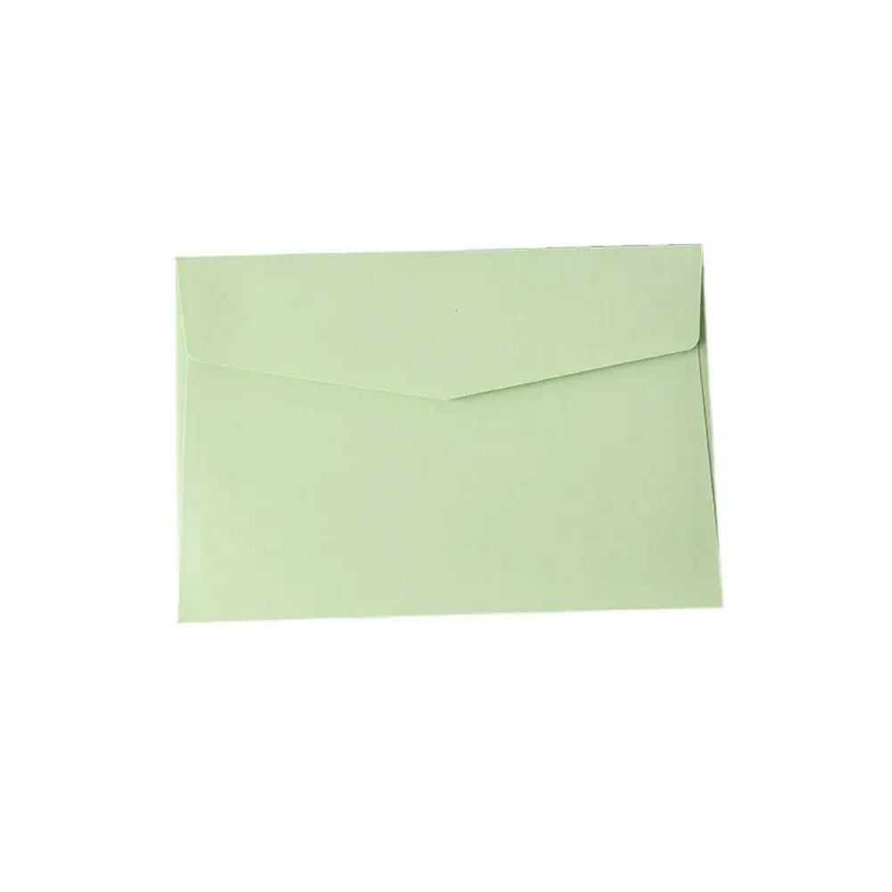 10pcs Mini Macaron Color Envelopes Blank High Appearance Macaron Color Greeting Cards Candy Color DIY Packing Envelope Peaceful Pleasures Health and Wellness green