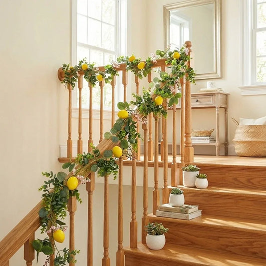 Artificial Lemon Vine 200CM | Realistic Silk Fake Plant Decor Artificial Plant Vine Peaceful Pleasures Health and Wellness