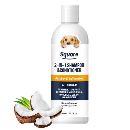 300ml Deodorizing Pet Shampoo Conditioner Natural Moisturizing Formula with PH Balance Dogs Cats Gentle Hypoallergenic Bath Foam Peaceful Pleasures Health and Wellness Default Title