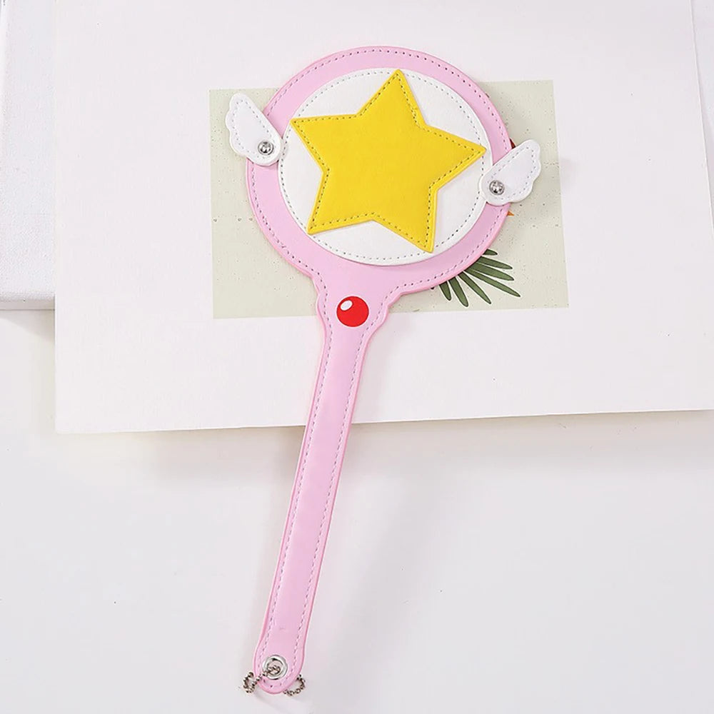 Pink Magic Wand Prop Card Holder Cute Girl Wing Bus Subway Long