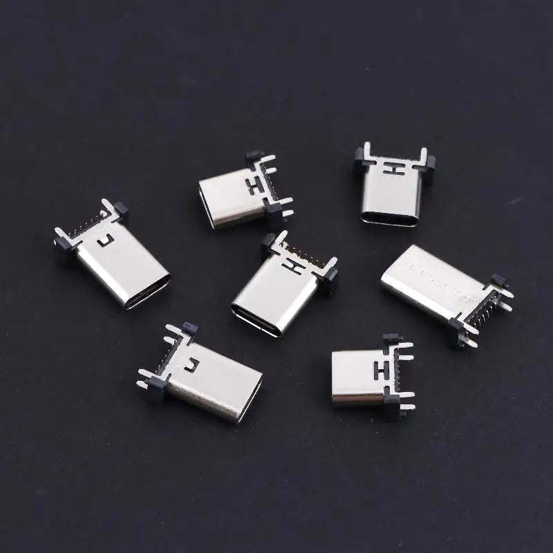 10pcs/set Type C Female Socket 16Pin 180 Degree USB Connector Easy Soldering For Smartphone Motherboards Replacement Parts Peaceful Pleasures Health and Wellness
