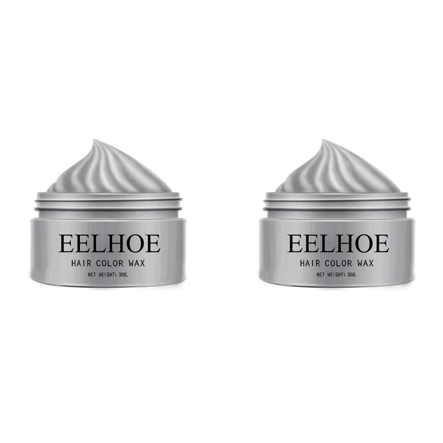 Natural Hair Color Wax Effectively Shaping Hairstyle Easy Coloring Add Personality Color Improve Hair Texture Temporary Hair Wax Peaceful Pleasures Health and Wellness Silver Gray 30m x 2