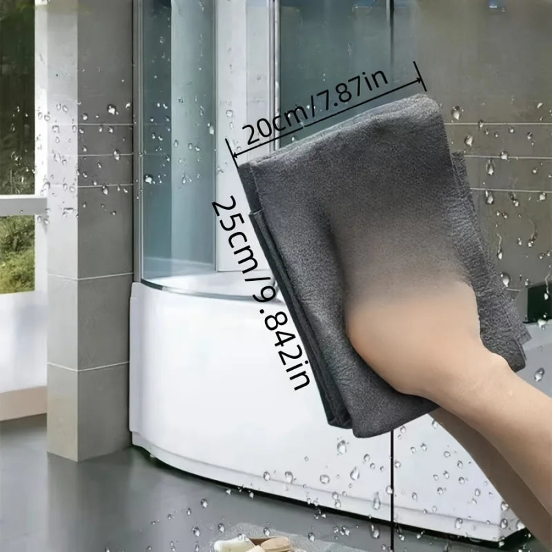 5Piece Magic Cleaning Cloth，Window Cleaning No Trace Left，Waterless Printing Wipe Glass Wiper Mirror Artifact 7.87Inch/9.84Inch Peaceful Pleasures Health and Wellness