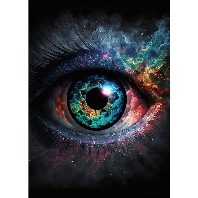 Abstract Eye Canvas Wall Art HD Print – Home & Office Decor Canvas Wall Art Peaceful Pleasures Health and Wellness SKU-9 50X70cm no frame