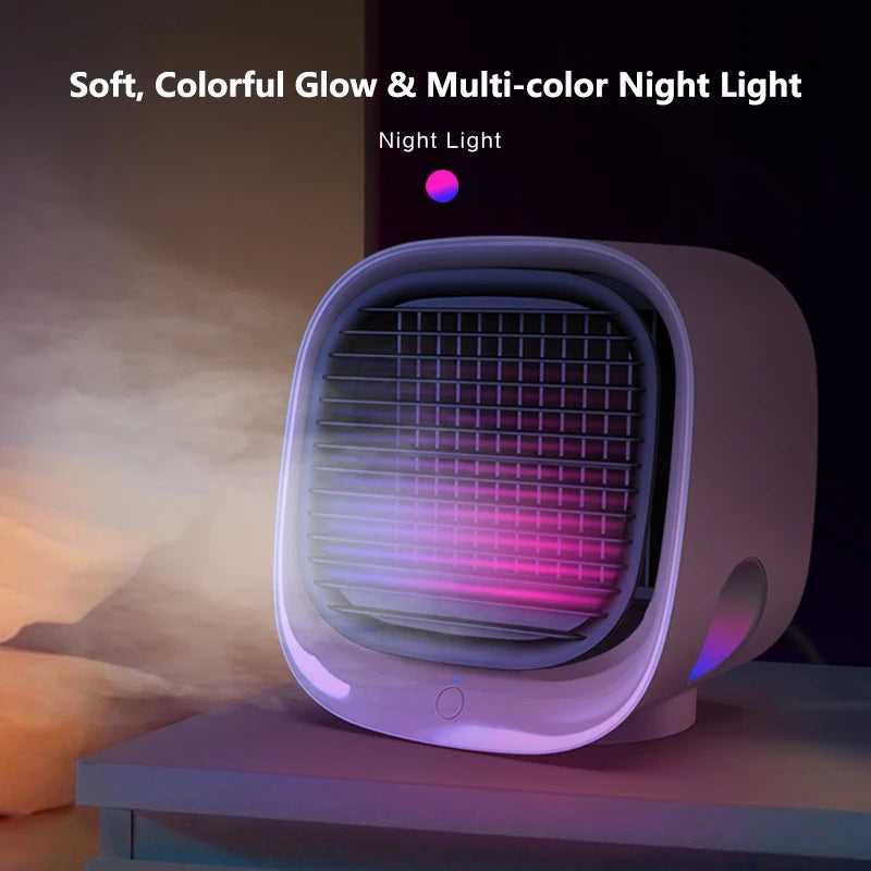 New Mini Air Cooler for Office, Home, Dormitory, Desktop Air Conditioning Fan, USB Fan Gift Peaceful Pleasures Health and Wellness