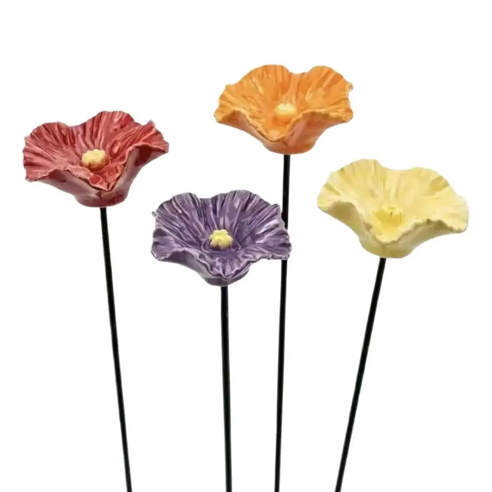 Fountain Garden Statue Sculpture Ceramic 4pcs Exquisite Bee Drinking Set Outdoor Bird Flower Feeder Home Courtyard Decoration Peaceful Pleasures Health and Wellness A set of 4pcs