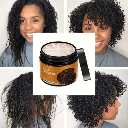 Black Castor Oil Curling Cream – Frizz-Free Curl Styler 50g Curl Styling Cream Oasis Select