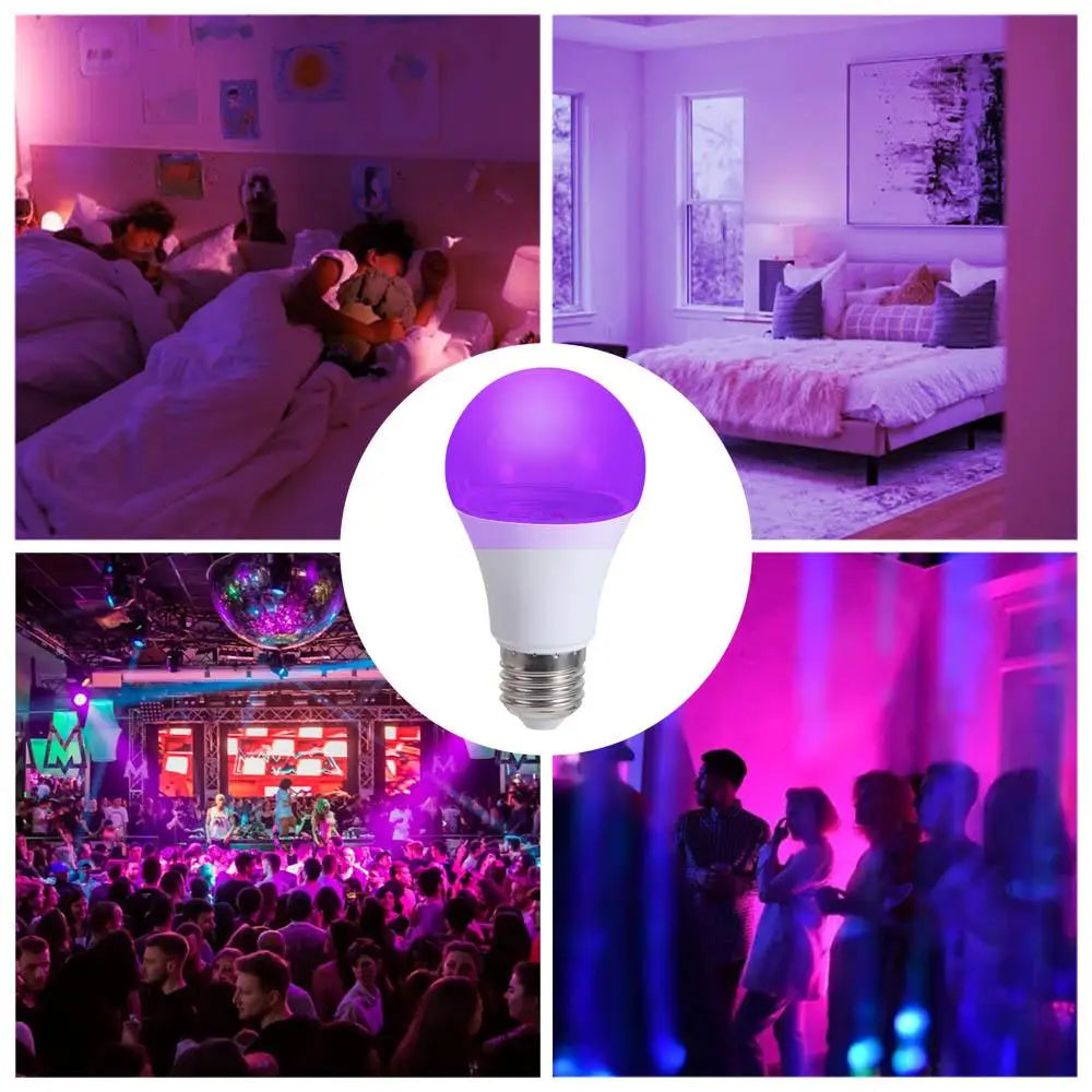 10W E27 UV Black Light Bulb – Purple Glow Party & Disco