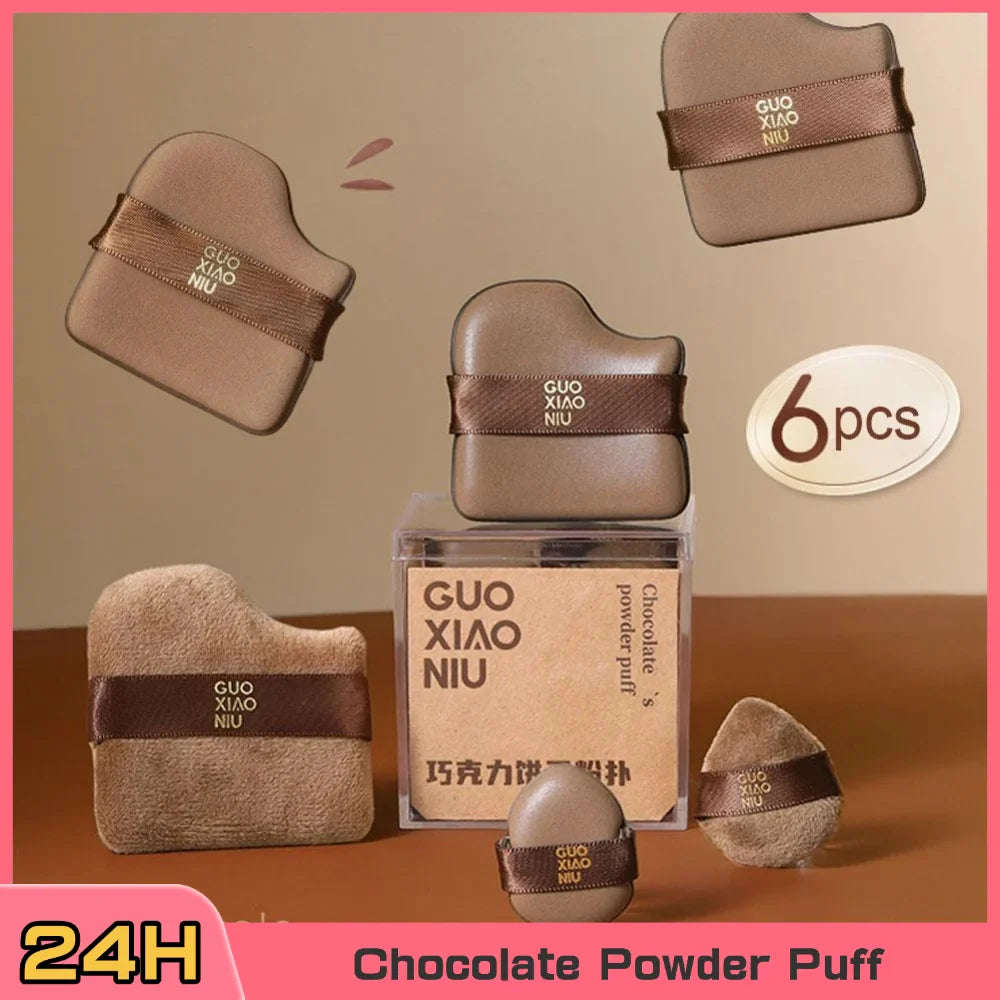 6-Piece Mini Finger Powder Puff Set – Soft Makeup Blender Sponges