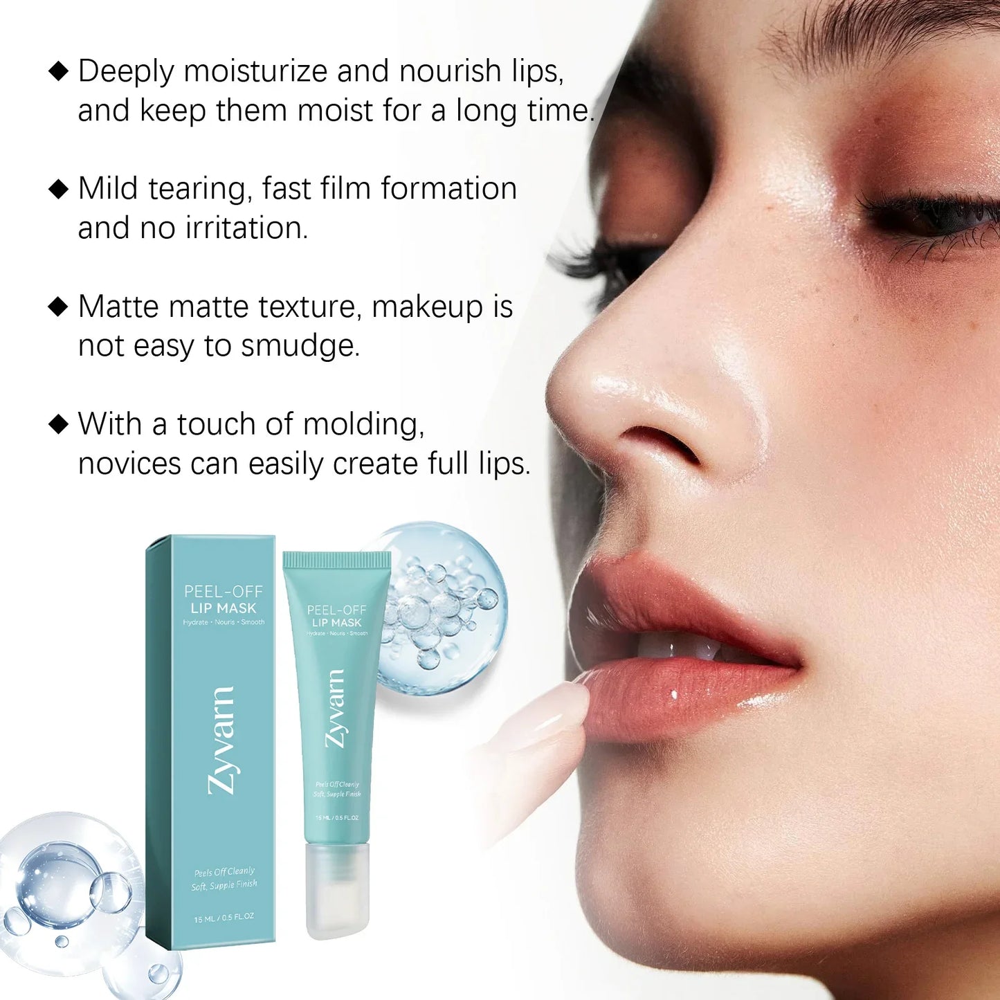 ZYVARN Peel-Off Lip Mask – Hydrate, Exfoliate & Repair Lips