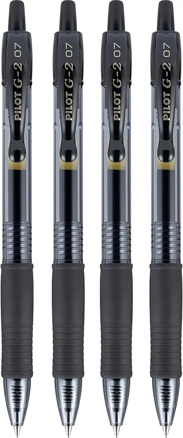 Premium Gel Roller Pens – 0.7mm Fine Point, Black Ink, Pack of 4 Peaceful Pleasures Health and Wellness