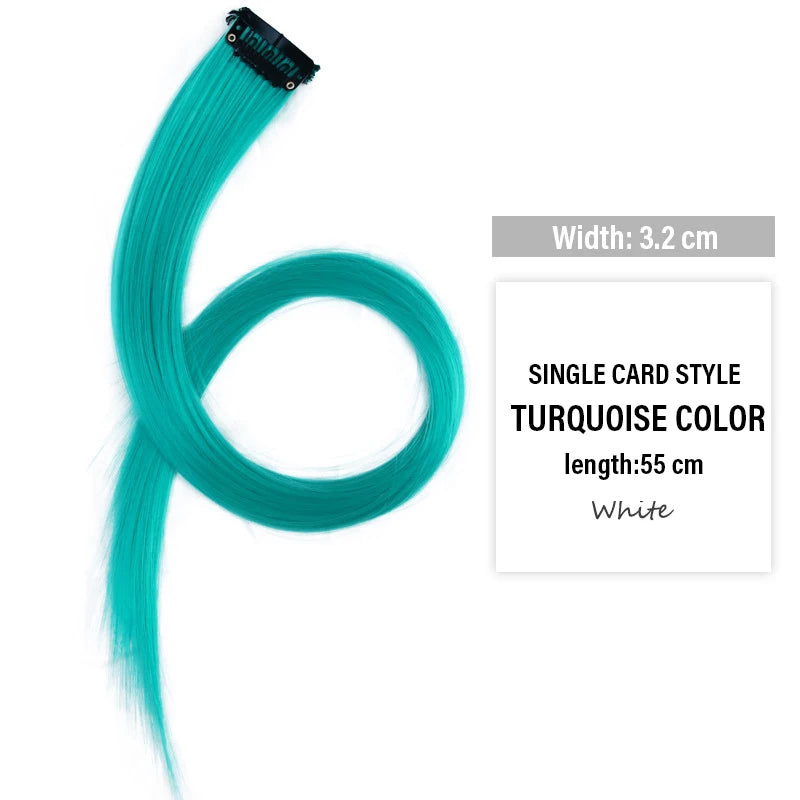 Colored Clip-In Hair Extensions | 55cm Synthetic Weft