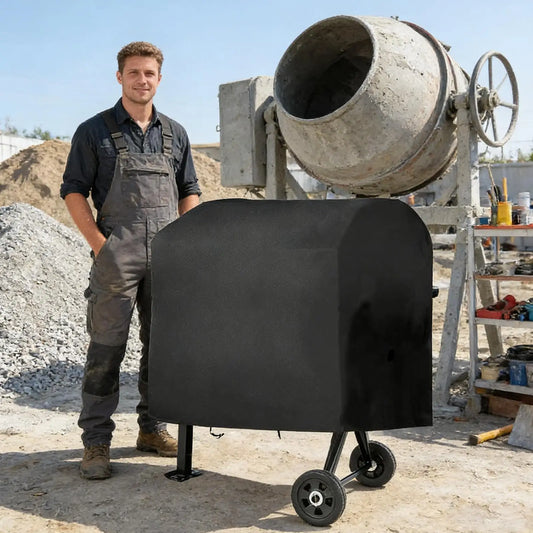Waterproof Concrete Mixer Cover 130x80x110cm UV Resistant Heavy Duty Oxford Dustproof Protector For Outdoor Yard All Weather Peaceful Pleasures Health and Wellness
