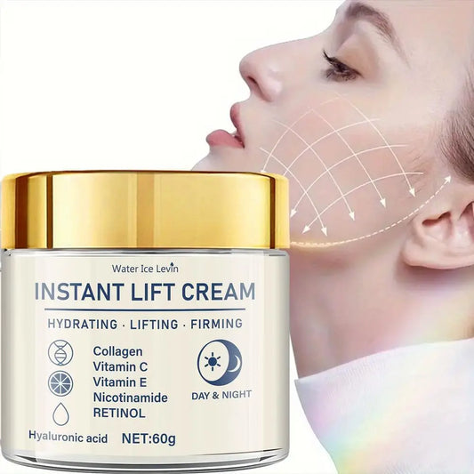 60g Instant Lift Face Cream Firming Skin Tightening Anti Wrinkle Collagen Hyaluronic Acid Hydrating Nourishing Facial Moisturize Peaceful Pleasures Health and Wellness