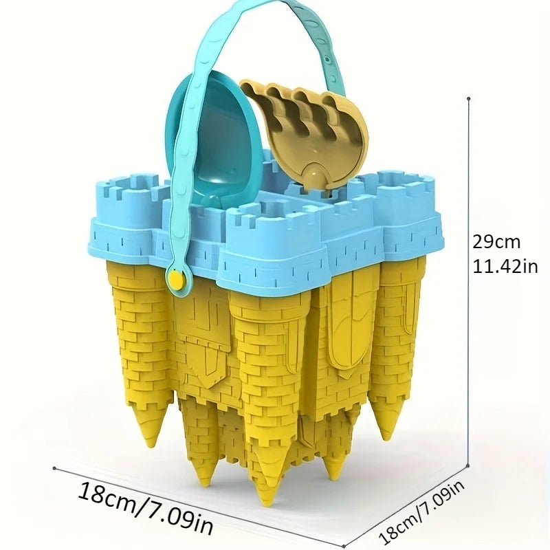 Kids Beach Sand Castle Toy Set | Large Outdoor Sand Play Tools