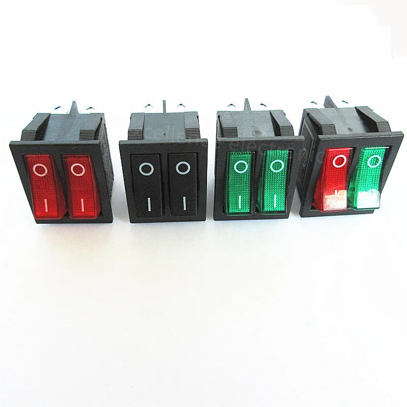 1PCS KCD6 Double Light Rocker Switch 6PIN 4PIN 16A 250V 20A 125V ON-OFF Boat Power Switch Waterproof Cap Peaceful Pleasures Health and Wellness