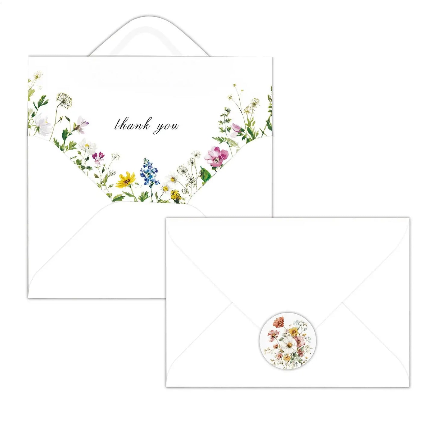 4-Pack Watercolor Floral Greeting Cards with Envelopes