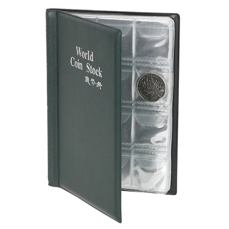 For Collector Coin Holder Albums Mini Penny Coin Storage Bag Collecting Money Organizer 120 Pockets Coins Collection Album Book Peaceful Pleasures Health and Wellness