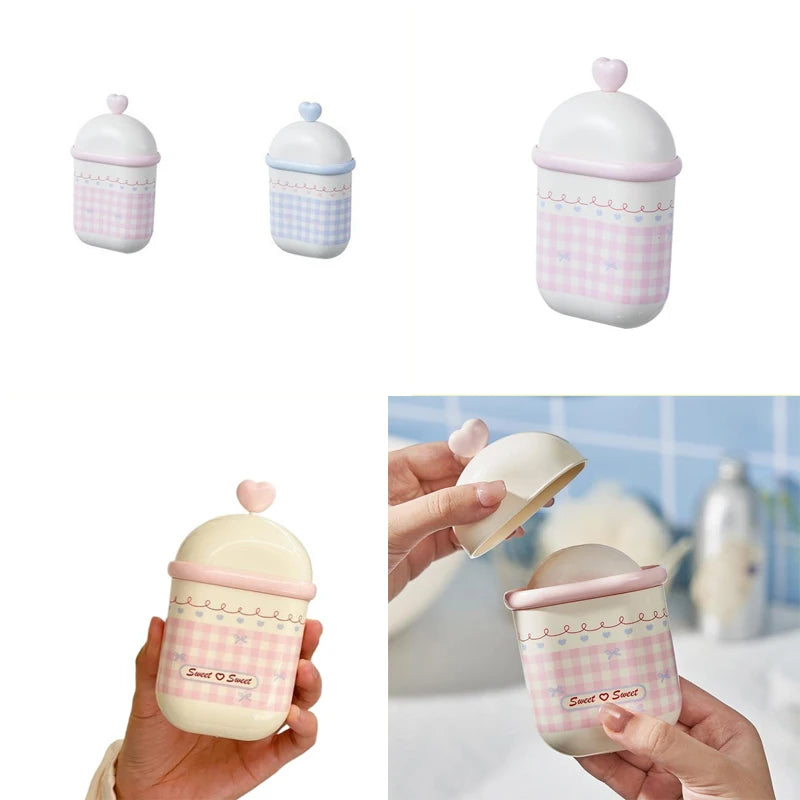 Sweetheart Bows Fragrance Soap Boxes Travel Portable Mini Soap Boxes Drain Lid Soap Sealed Boxes Practical Outdoor Storage New Peaceful Pleasures Health and Wellness