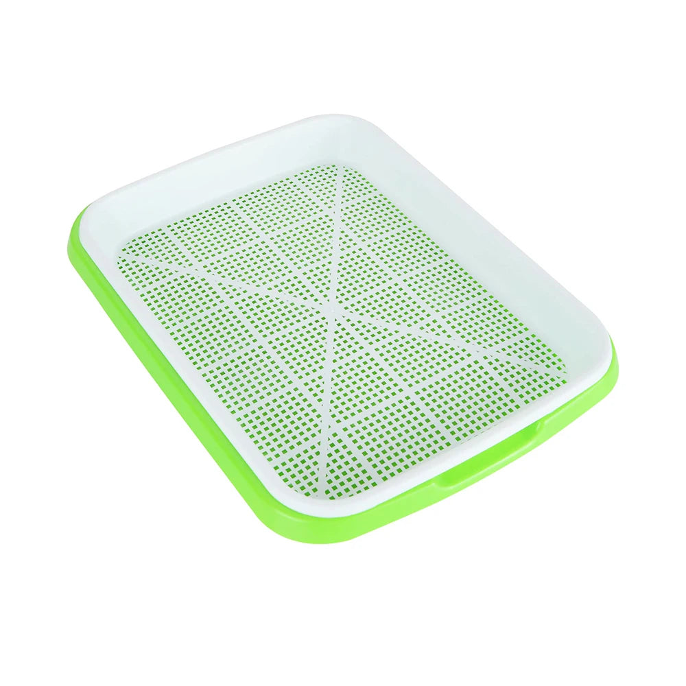Microgreens Sprouter Tray Hydroponic/Sprouting Tray For Sprout Horticultural Hydroponic Systems Tray Garden Nursery Potted Peaceful Pleasures Health and Wellness Green