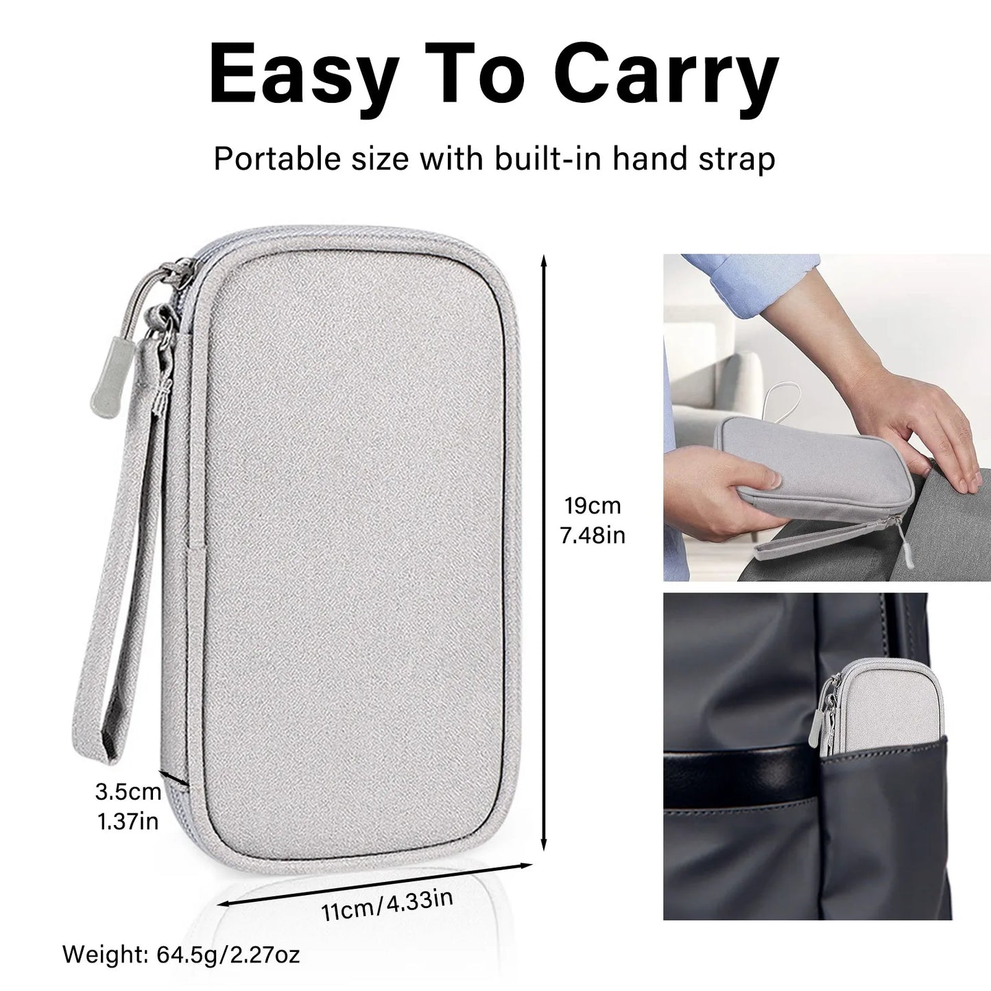 Large Capacity Travel Gadget Organizer, Multi-layer Electronics Accessory Pouch for Portable Charger, Cables, Hard Drive, Phone Peaceful Pleasures Health and Wellness