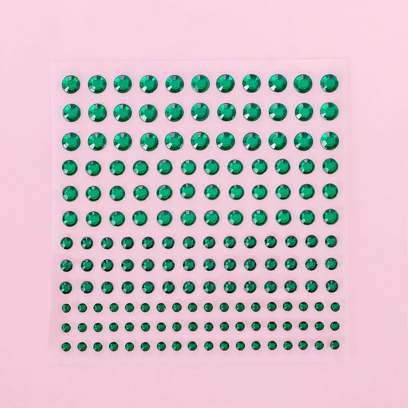 165-Piece Crystal Rhinestone Gem Stickers – Self-Adhesive DIY