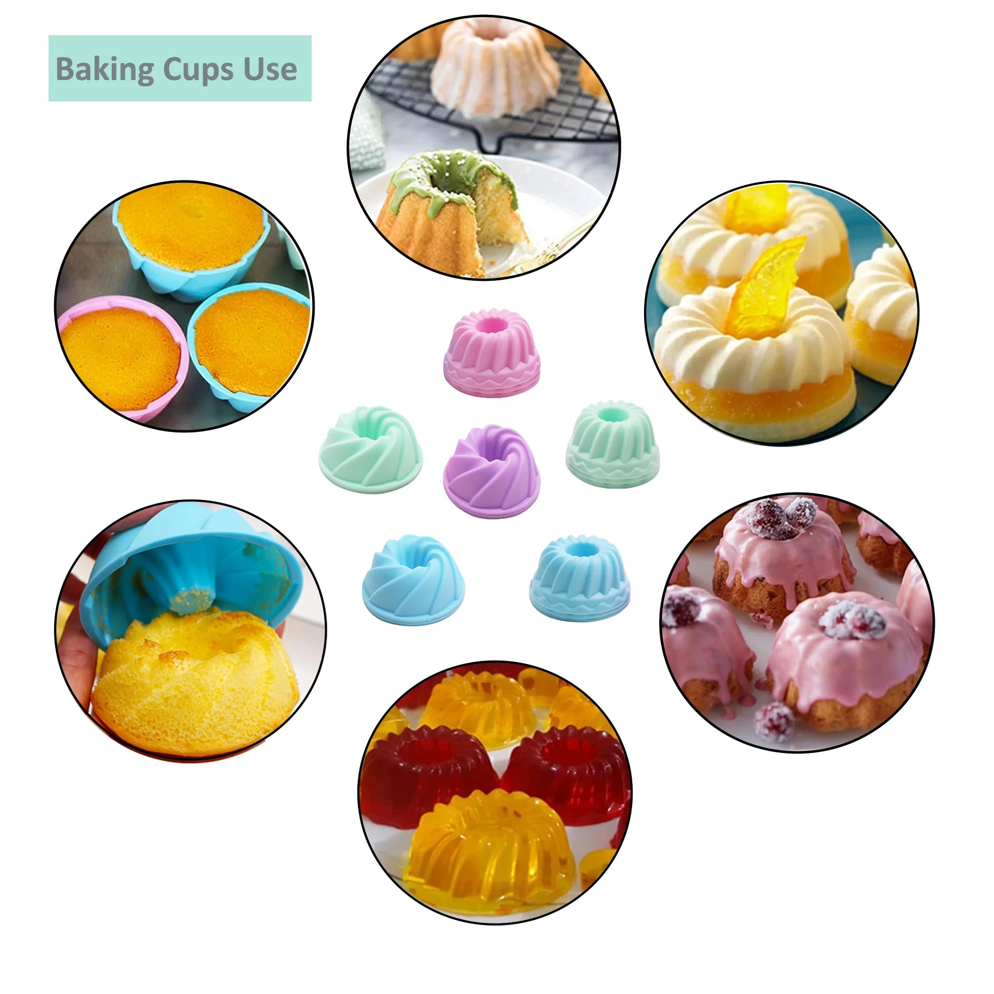 Silicone Muffin Pans for Baking with Metal Frame, Egg Bite Molds, Cupcake Pans 12 Regular Size, Muffin Tins Easy to Pop Nonstick Peaceful Pleasures Health and Wellness
