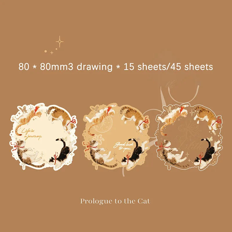 Embossed Stamping Sticky Notes Uus Ring Series Korean Cat Themed