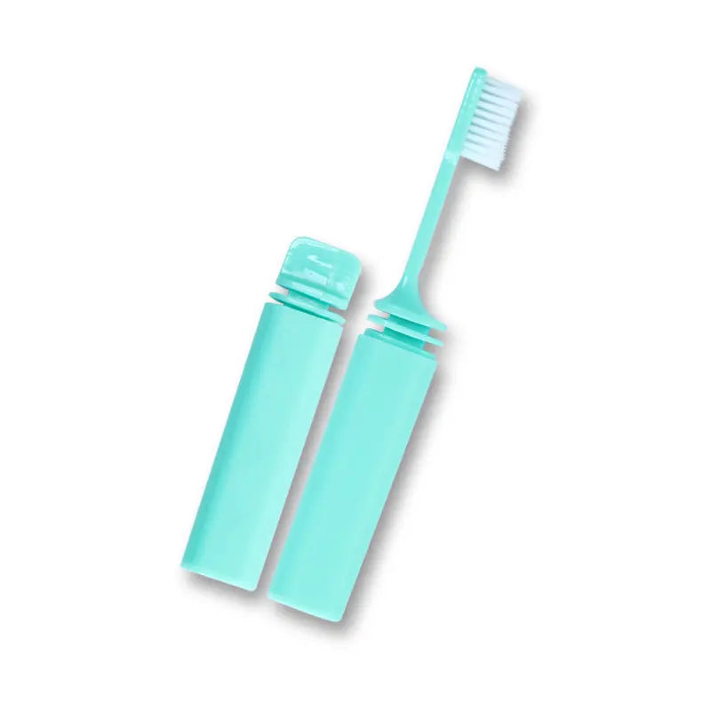 Travel Toothbrush Outdoor Camping Portable Folding Tooth Brush Traveling Toothbrushes for Adults Teeth Brushes Brosse à Dents Peaceful Pleasures Health and Wellness Green