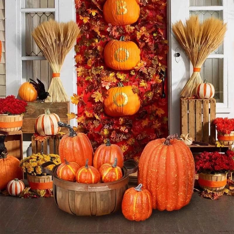 Halloween Artificial Foam Pumpkin Decoration Set | Garden & Party