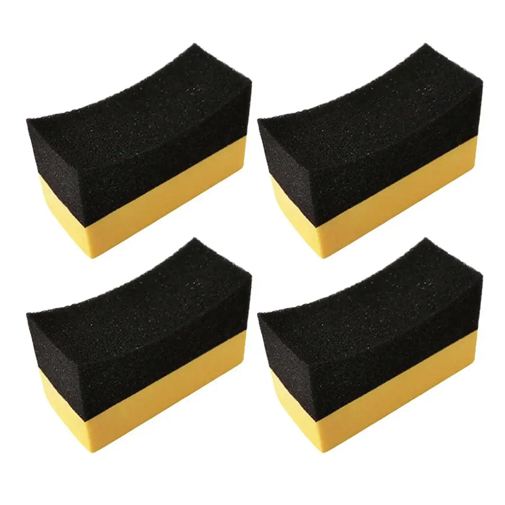 4pcs Auto Cleaning Sponge Brush Set for Car Wheel Tire Wash Wipe Water Suction Sponge Pad Wax Polishing Tyre Brushes Tools Peaceful Pleasures Health and Wellness 4pcs