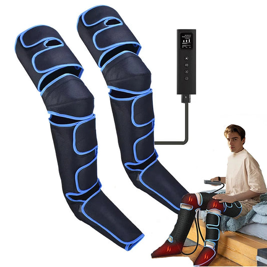 Air Compression Leg Massager | 6 Modes, Heat & 3 Intensities Leg Air Massager Peaceful Pleasures Health and Wellness