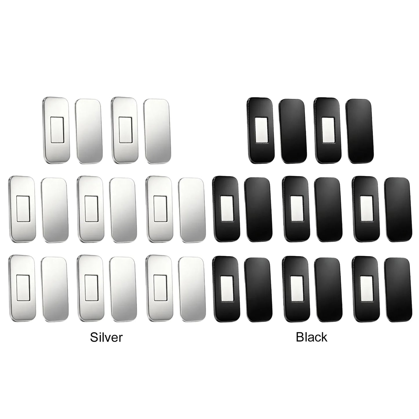 8Pcs Quiet Closure Latches No Drill Adhesive Stainless Steel Drawer Magnets Multi-Purpose for Kitchen/Bathroom/Closet/RV Doors Peaceful Pleasures Health and Wellness