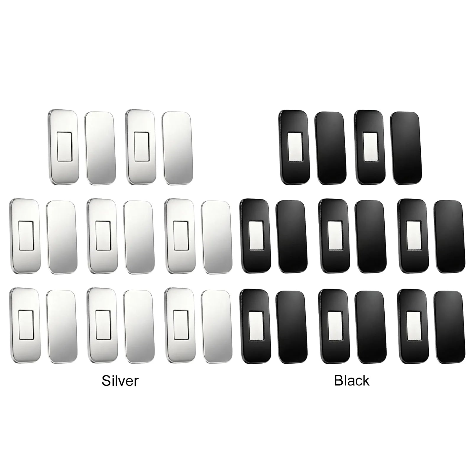8Pcs Quiet Closure Latches No Drill Adhesive Stainless Steel Drawer Magnets Multi-Purpose for Kitchen/Bathroom/Closet/RV Doors Peaceful Pleasures Health and Wellness